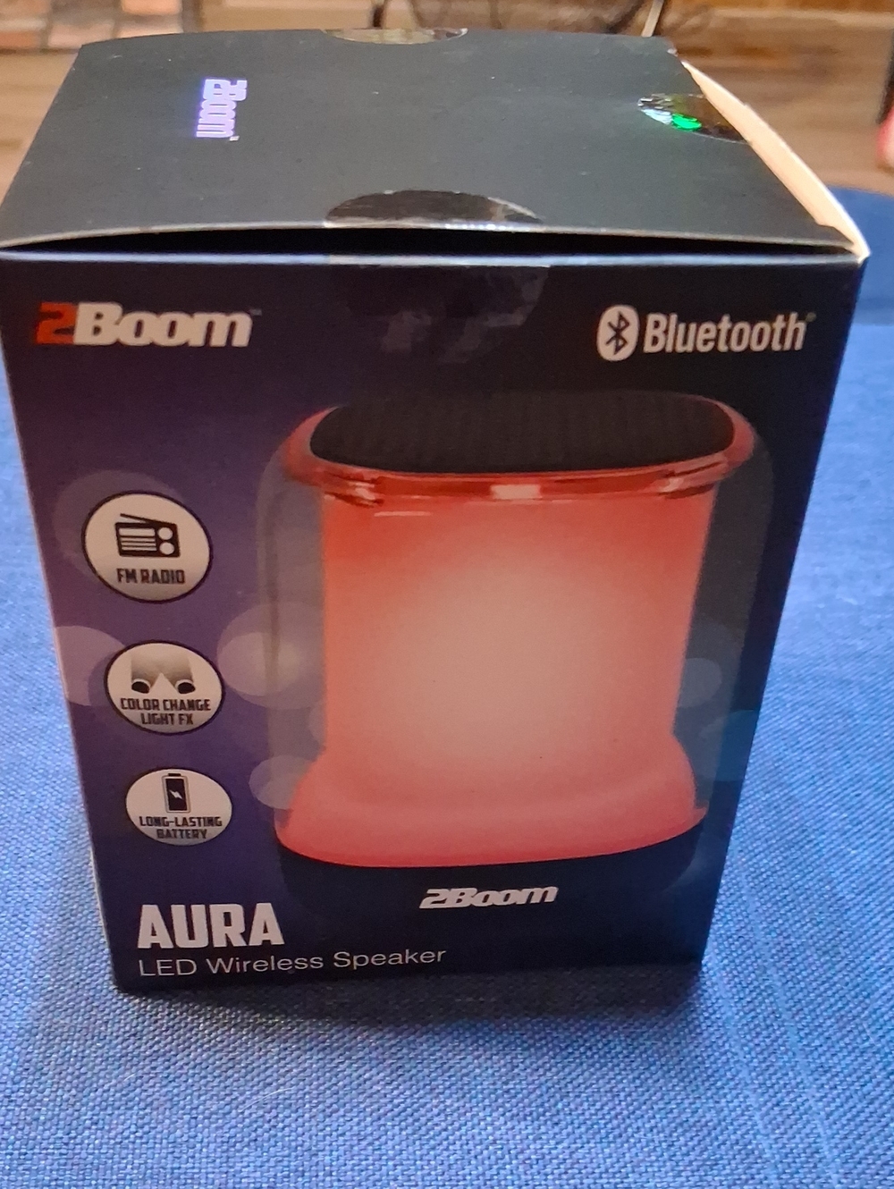 Aura Portable LED Bluetooth Speaker — Red Glow